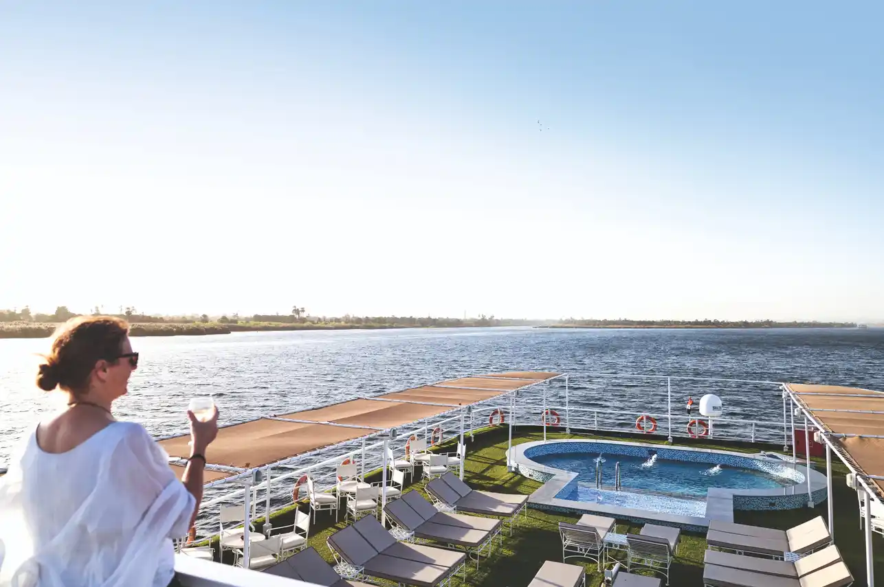 Sun deck of the JAZ Imperial Nile Cruise Nile cruise